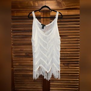 Ashley Stewart Tassel Tank Top